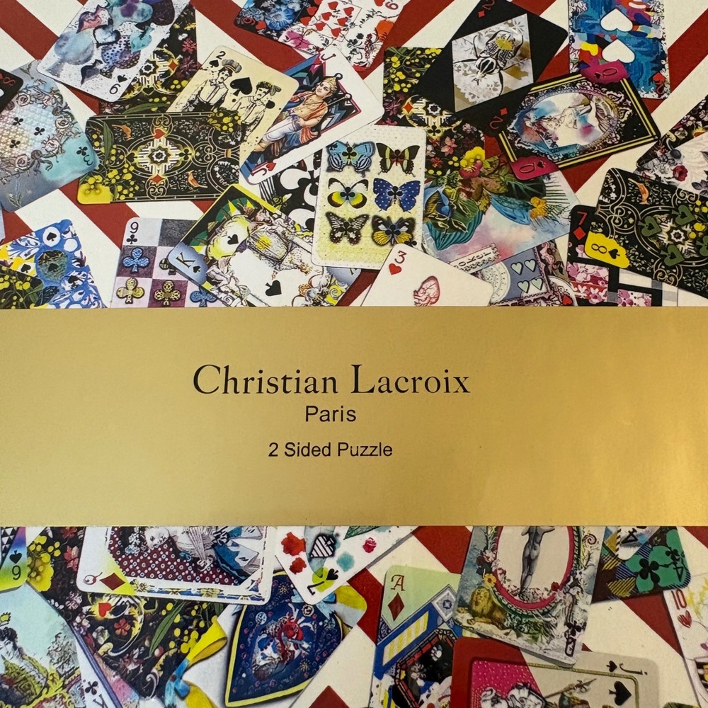 Christian Lacroix Maison de Jeu 250 Piece 2 Sided Gilded Edge Jigsaw Puzzle NEW - Picture 2 of 7
